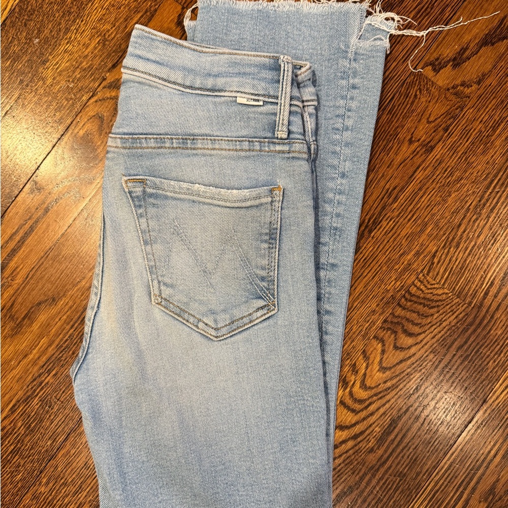 MOTHER Light Blue Ankle Jeans